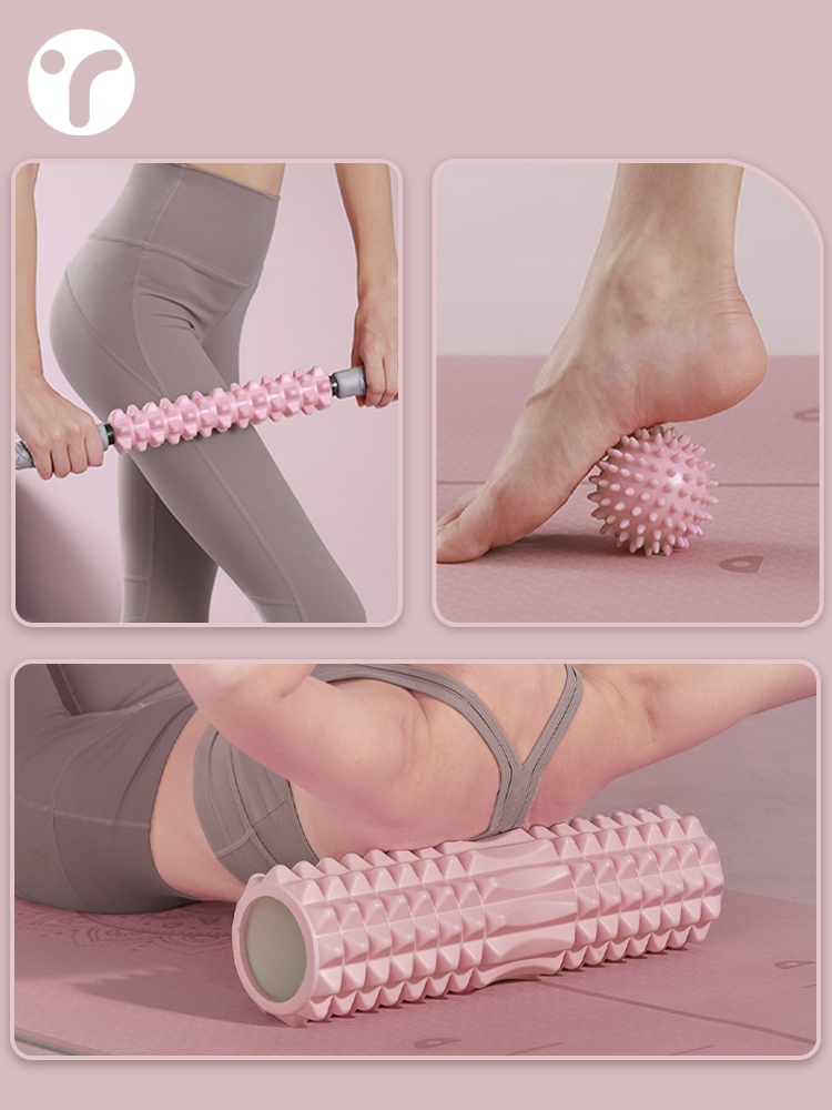Yoga Fitness Stretching - Solid Foam Shaft Mace Massage Roller