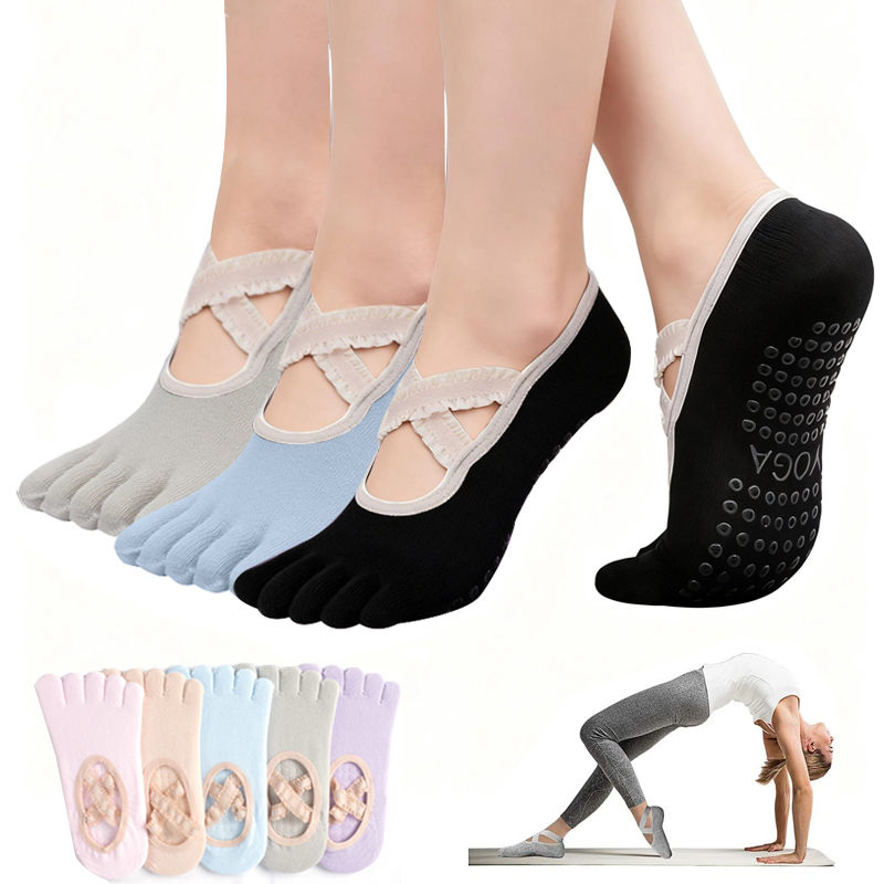 Yoga And Fitness Studio - Ladies Non-Slip Pilates Socks Woman Lace