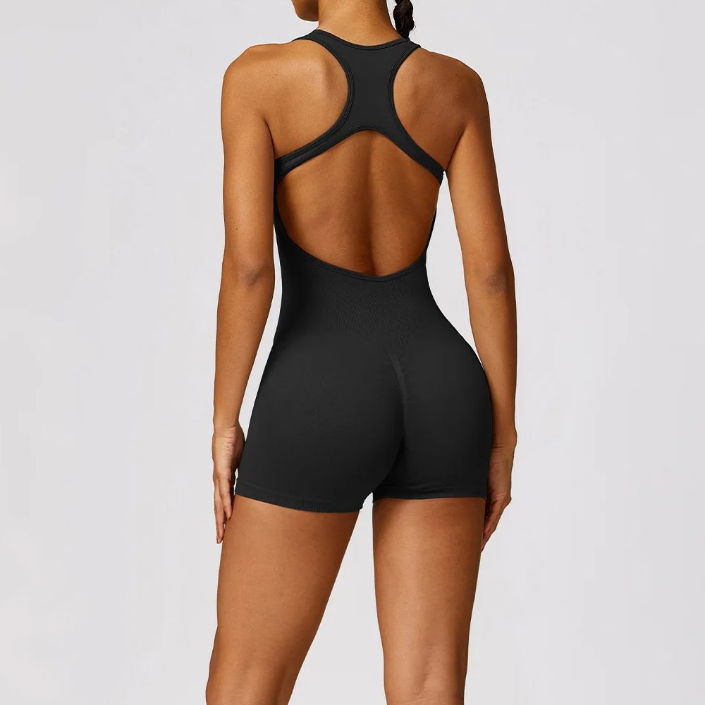 Yoga Fitness Stretching - Sexy Back Jumpsuit Gym Set Women