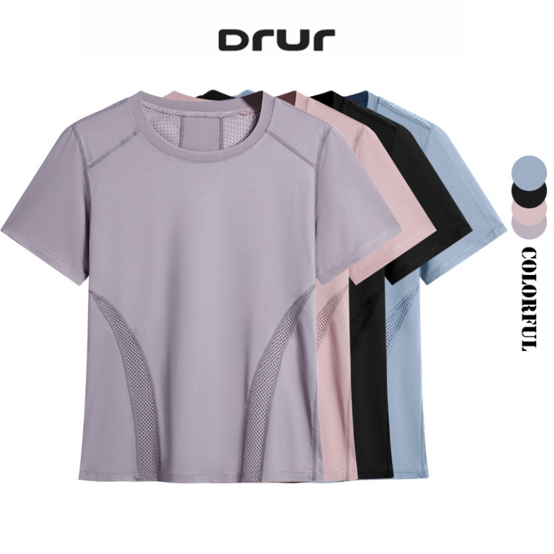Yoga Fitness Top - DRUR Summer Lightweight Running T Shirt