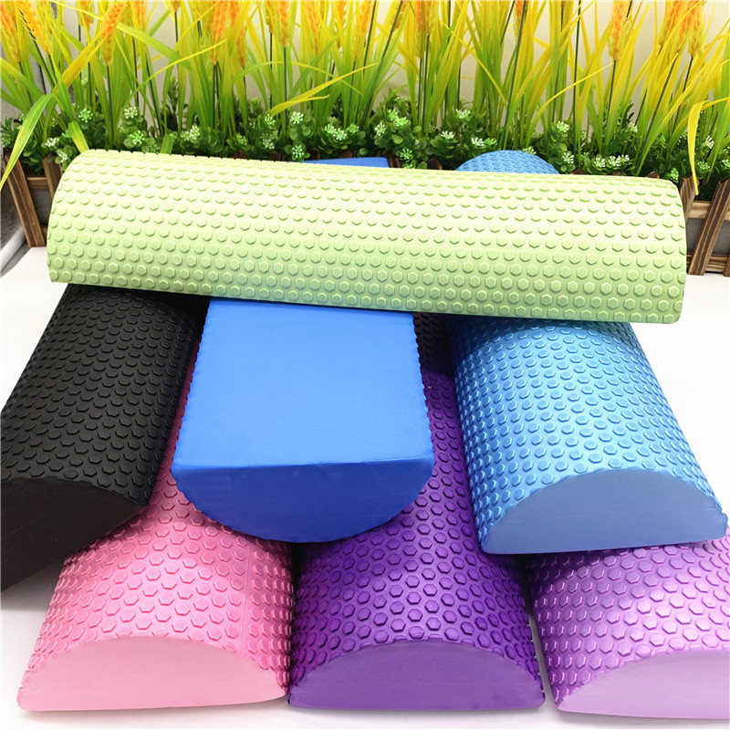 Yoga Fitness Roller - 30/45cm Half Round EVA Massage Foam