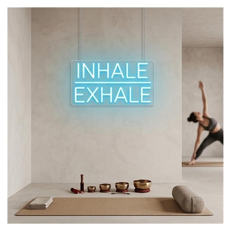 Inhale Exhale Neon Sign Light  - đánh giá và giá Yoga Fitness Power Yoga