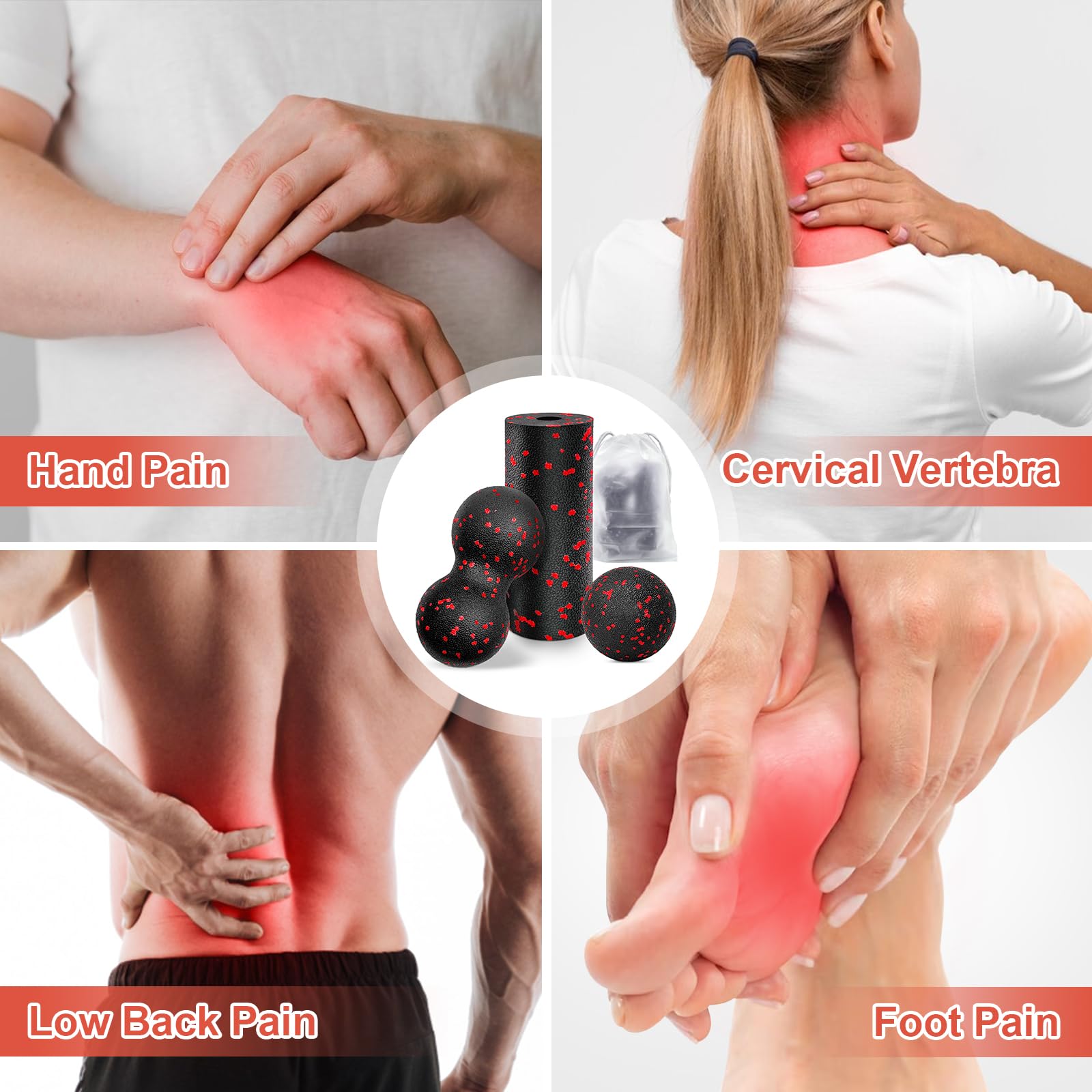 Hollow Yoga Roller Massage Pea - đánh giá và giá Yoga Fitness Roller