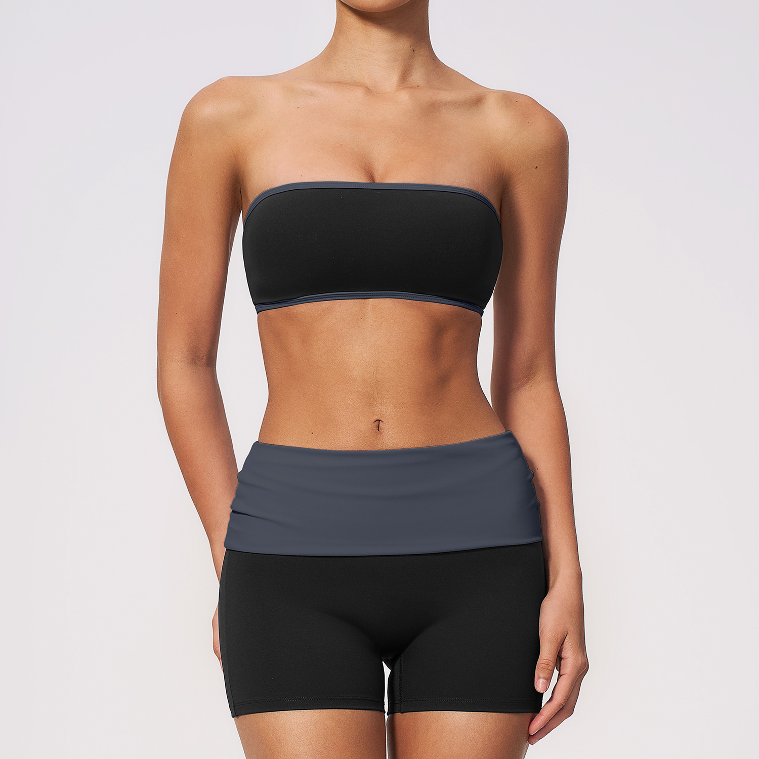 Women Nylon Two Piece Fitness  - đánh giá và giá Yoga Fitness Top