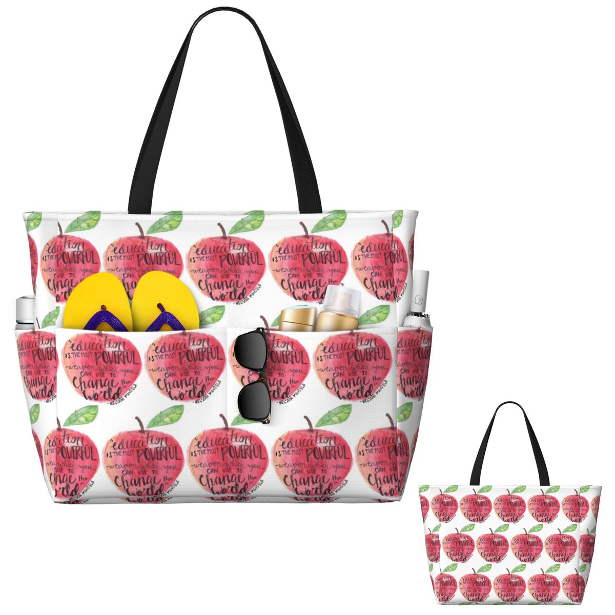 Teacher Quote Beach Tote Bag S - đánh giá và giá Yoga Fitness Teacher