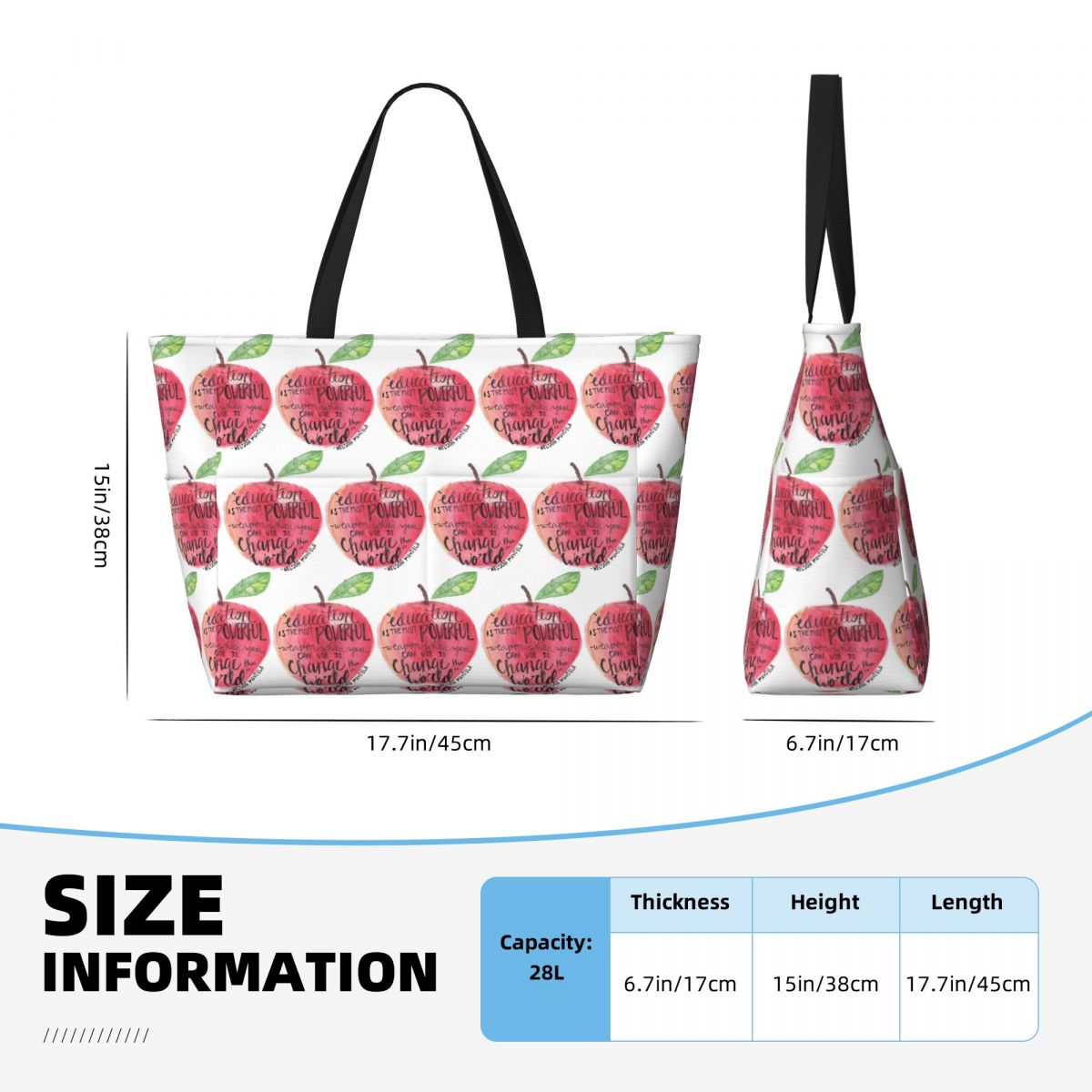 Teacher Quote Beach Tote Bag S - đánh giá và giá Yoga Fitness Teacher